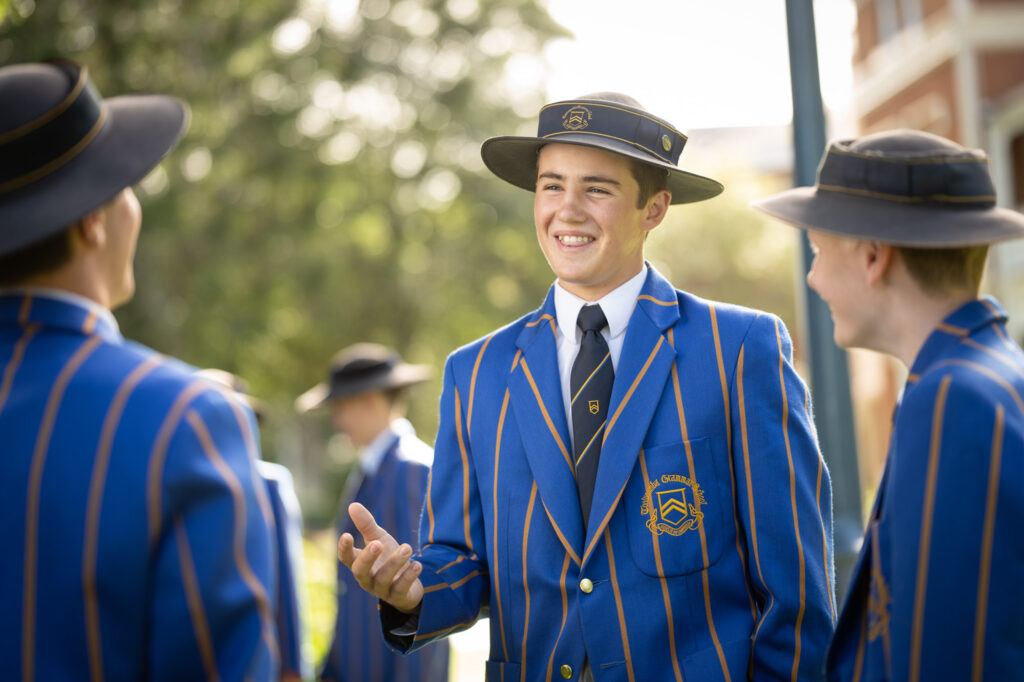 Students smiling and chatting