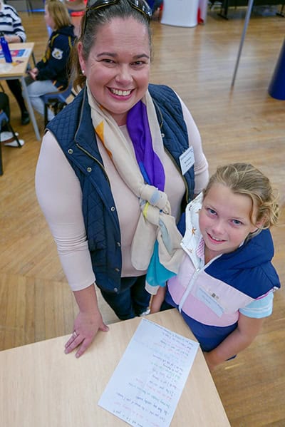 Grace and Myfi Kellahan at Boarding Schools Expo
