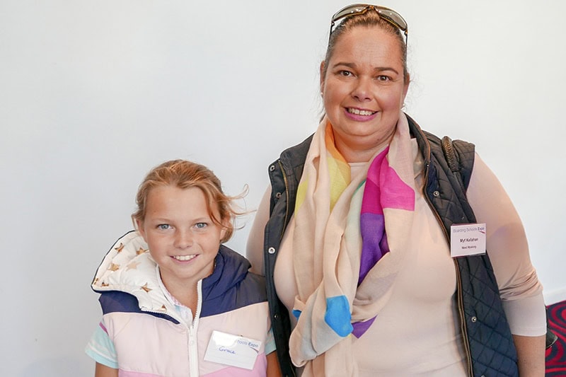 Grace and Myfi Kellahan at Boarding Schools Expo